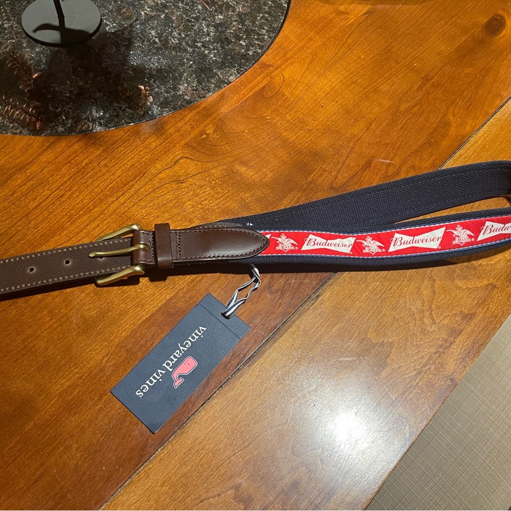 Budweiser Vineyard Vines unisex belt. Brand new with tags